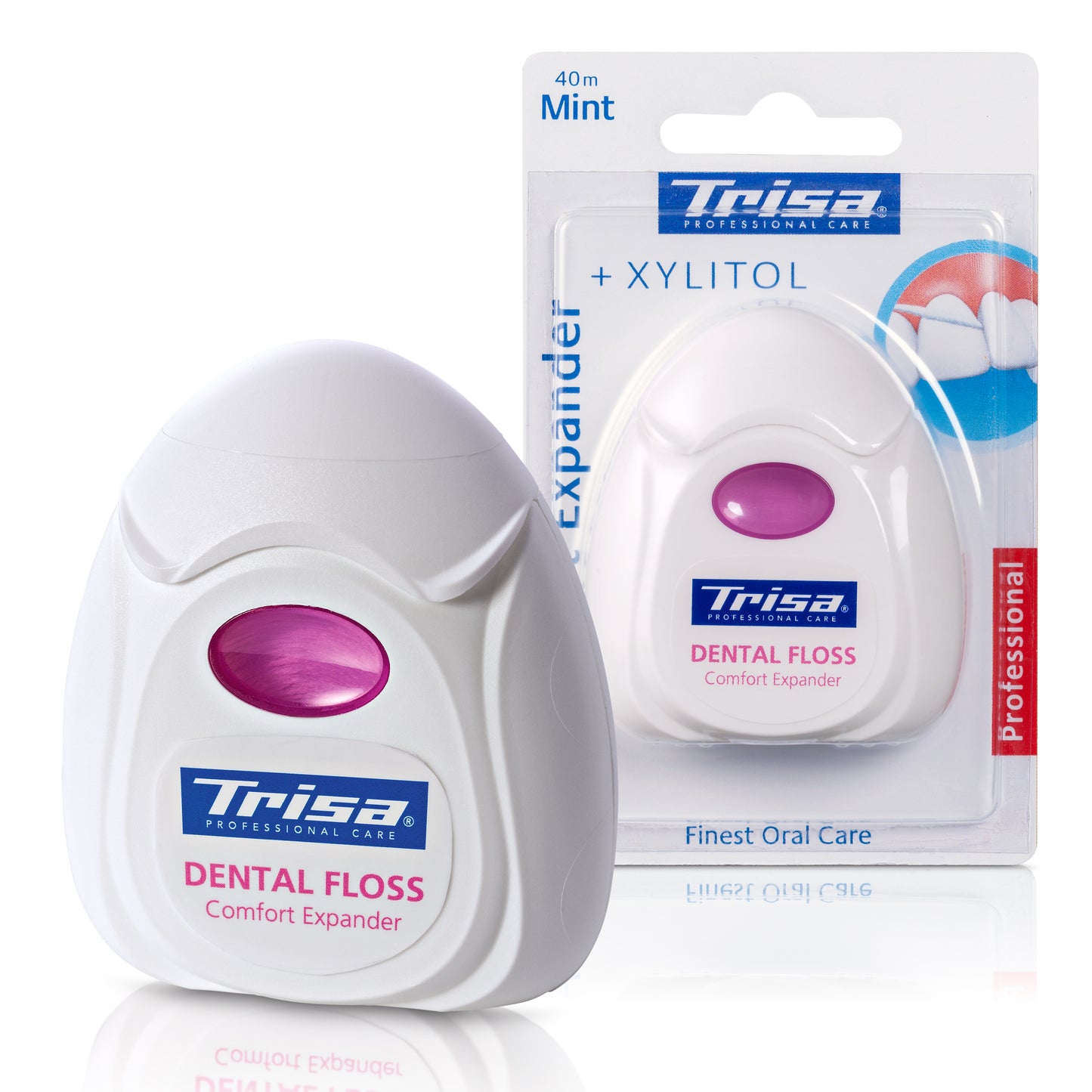 TRISA Comfort Expander Dental zobu diegs 40 m with mint flavour and xylitol