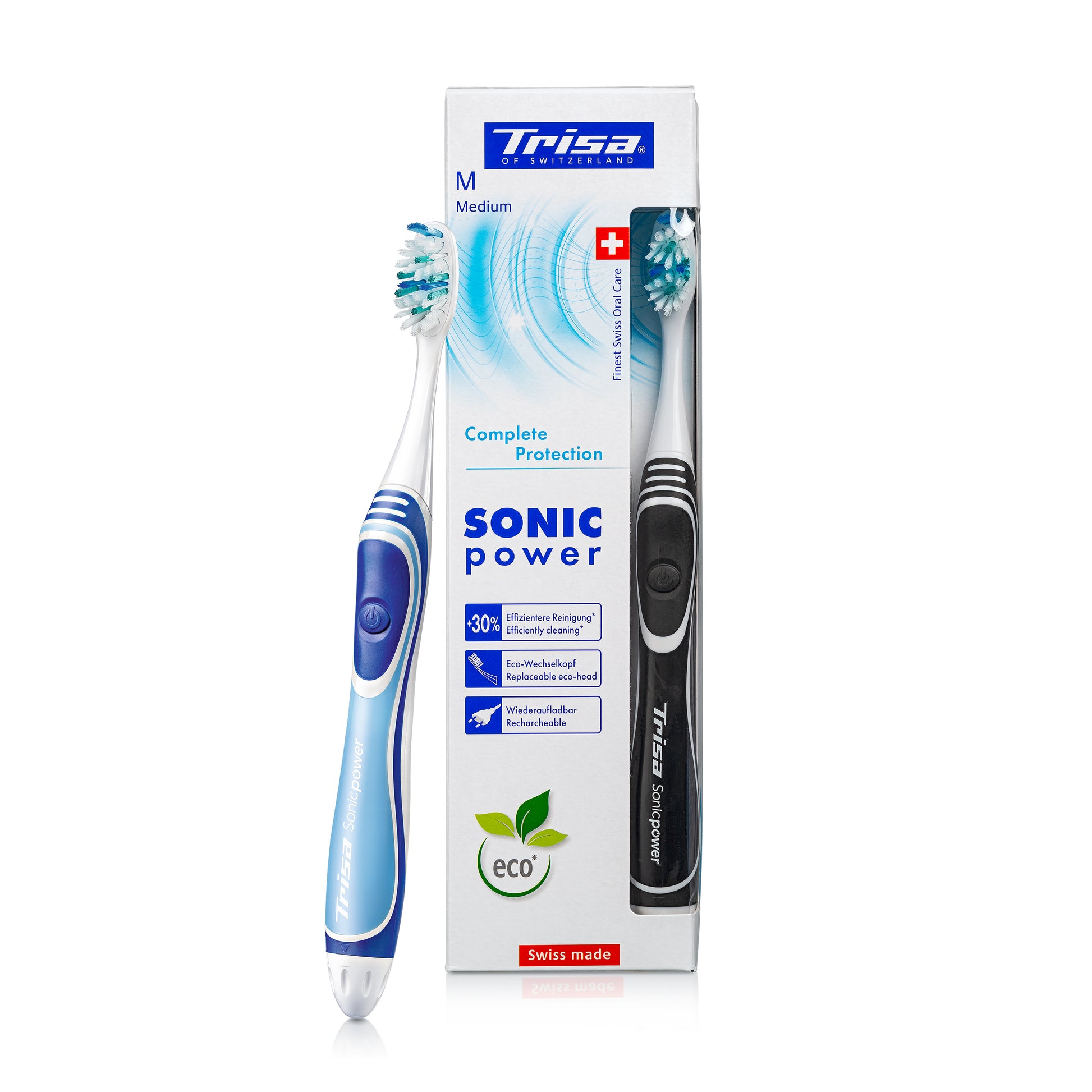 TRISA Sonicpower Complete Protection Accu elektriskā zobu birste with rechargeable design and complete protection brush head