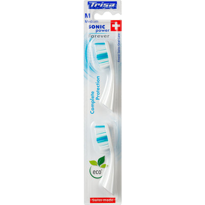 TRISA Sonicpower Complete Protection replacement heads package. 2 heads for sonic zobu birstees