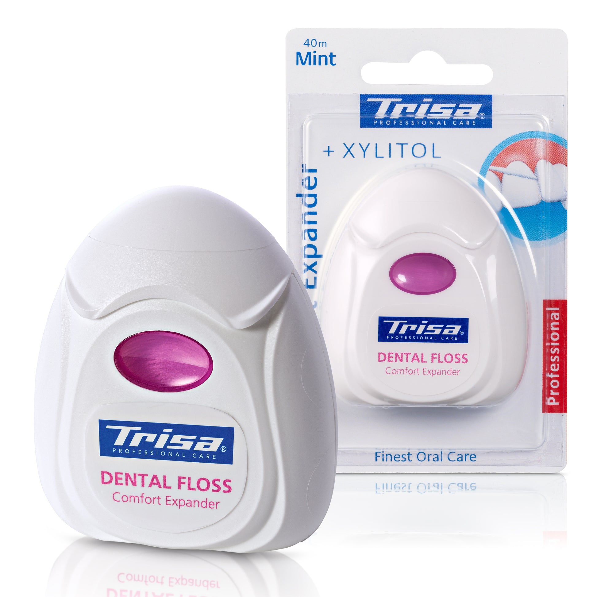 TRISA Comfort Expander Dental zobu diegs 40 m with mint flavour and xylitol